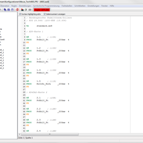 Configuring inputs and outputs